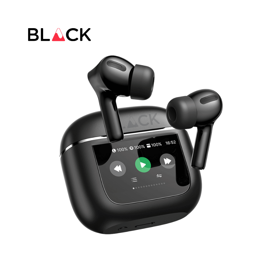 BLACK BassBuds 2 True Wireless (TWS) Earbuds with Smart Touch Screen, Upto 30H Playtime, 1 Yr Warranty BLACK BassBuds 2 True Wireless (TWS) Earbuds with Smart Touch Screen, Upto 30H Playtime, 1 Yr Warranty